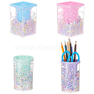 4Pcs 4 Style Plastic Pen Holder Stands, Cute Foam Bubble Pencil Cup, Multi-Purpose Desk Organizer, Makeup Brush Holder, Round & Sqaure, Mixed Color, 69x109mm, Inner Diameter: 44~46mm, 1pc/style(AJEW-CP0005-19)