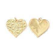 Brass Pendants, with Jump Ring, Heart Charm, Real 18K Gold Plated, 23.5x23x2.5mm, Hole: 3.4mm(KK-E068-VF335)
