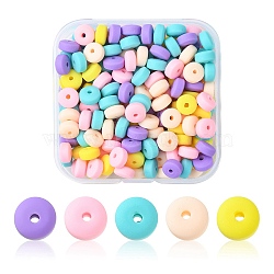 2 Strands Handmade Polymer Clay Beads Strands, for DIY Jewelry Crafts Supplies, Flat Round, Colorful, 6~7x3mm, Hole: 1.5mm, about 113~116pcs/strand, 15.55 inch~16.14 inch(39.5~41cm)(CLAY-YW0001-87A)