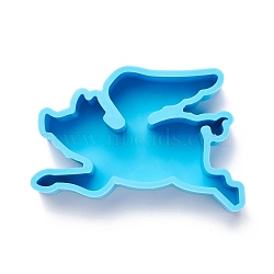 Pig DIY Decoration Silicone Molds, Resin Casting Molds, For UV Resin, Epoxy Resin Jewelry Making, Deep Sky Blue, 76x106x31mm(DIY-I085-27)