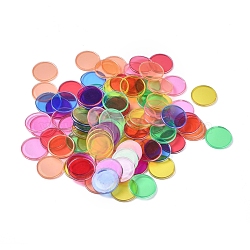 Transparent Plastic Counting Chips, for Learning Resources, Mixed Color, 19x1.8mm(X-DIY-WH0156-31)