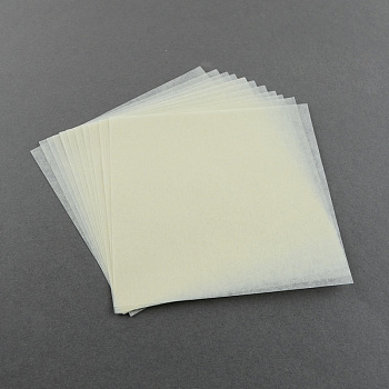 Ironing Paper used for DIY Fuse Beads, Light Goldenrod Yellow, 150x150mm, about 12pcs/bag