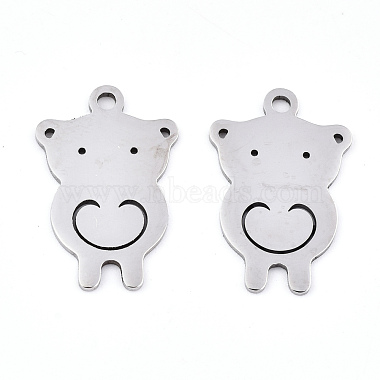 Stainless Steel Color Bear 201 Stainless Steel Pendants