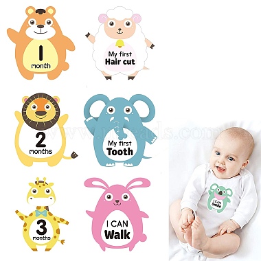 1~12 Months Number Themes Baby Milestone Stickers(DIY-H127-B10)-6