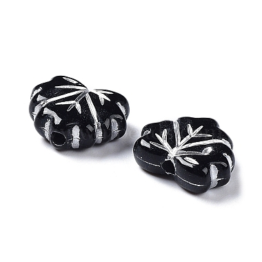 Black Opaque Acrylic Beads(OACR-G016-34B)-4