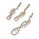 Boucles d'oreilles et pendentifs en strass laiton doré(SJEW-L191-01A)-2