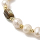 Natural Pearl & Shell Beaded Slider Bracelets(BJEW-C051-57G)-2