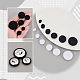 144Pcs 12 Style Plastic with Cotton Cloth Shank Buttons(BUTT-GA0001-10)-3