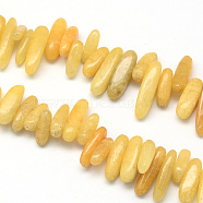 Natural Topaz Jade Stone Bead Strands, Chip, 13~22x6~9x4~9mm, Hole: 1mm, about 60pcs/strand, 15.7 inch(X-G-R223-17)