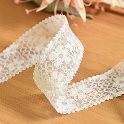 9M Polyester Flower Lace Ribbons, Garment Accessories, Gift Packaging, Old Lace, 1-1/8 inch(30mm), about 9.84 Yards(9m)/Roll(PW-WG14194-04)