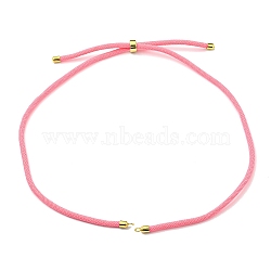 Nylon Cords Necklace Making, with Golden Brass Findings, Long-Lasting Plated, Hot Pink, 22~22.8 inch(56~58cm), Hole: 1.7mm(AJEW-P116-03G-15)