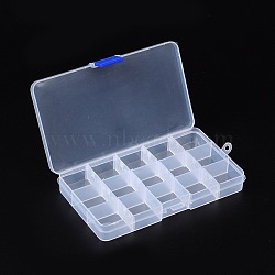 Plastic Beads Storage Containers, Adjustable Dividers Box, 10cmx17.5cm(X-C005Y)