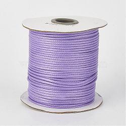 Eco-Friendly Korean Waxed Polyester Cord, Lilac, 1.5mm, about 169.51~174.98 Yards(155~160m)/Roll(YC-P002-1.5mm-1162)
