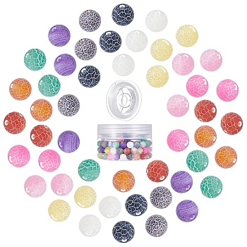 SUNNYCLUE 200Pcs DIY Natural Weathered Agate Beaded Stretch Bracelet Making Kits, Including 10 Colors Round Beads and Beading Elastic Thread, Mixed Color, 8mm, Hole: 1mm