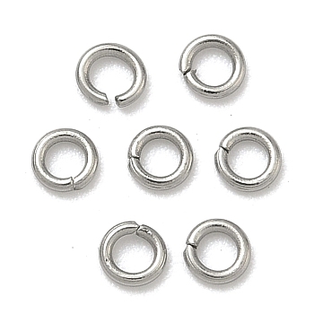 Tarnish Resistant 304 Stainless Steel Open Jump Rings, Round, Stainless Steel Color, 22 Gauge, 3x0.6mm, Inner Diameter: 1.8mm, about 625pcs/10g