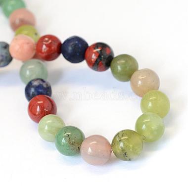 Natural Mixed Stone Round Bead Strands(G-E334-8mm-23)-3