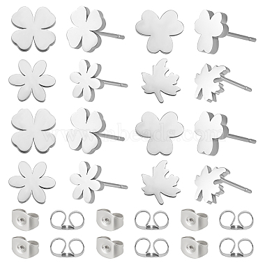Mixed Shapes 304 Stainless Steel Stud Earrings