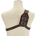 PU Leather Sword Holster Sword Back Sheath for Medieval Renaissance Cosplay Props, Coconut Brown, 1370mm(AJEW-WH0248-583)