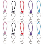 20Pcs 5 Colors PU Leather Keychain, with Iron Ring and Alloy Lobster Claw Clasps, Mixed Color, 15.7cm, 4pcs/color(KEYC-SC0001-37)