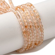 Natural Citrine Beads Strands, Round, 3~3.5mm, Hole: 0.6~0.7mm, about 120~150pcs/strand, 15.16~15.55''(38.5~39.5cm)(G-B090-A25-03)