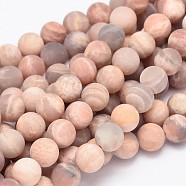 Round Natural Sunstone Beads Strands, 10mm, Hole: 1mm, about 38pcs/strand, 15.5 inch(G-K068-29-10mm)