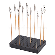 AHADEMAKER 20Pcs Bamboo Alligator Clip Sticks, Model Holder for Painting Airbrush, Fits for Air Spray Booth, with 1Pc Plastic Painting Stand Bases, Mixed Color, Clip Stick: 190~196mm, Base: 150x100x22mm(TOOL-GA0001-67)