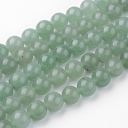 Natural Green Aventurine Bead Strands, Round, 10~10.5mm, Hole: 1.5mm, about 36~38pcs/strand, 15.3 inch(39cm)(G-G735-63-10mm)