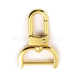 Zinc Alloy Swivel Lobster Claw Clasps, Swivel Snap Hook, Golden, 48x34mm, Hole: 19x9mm(FIND-WH0145-85C-G)