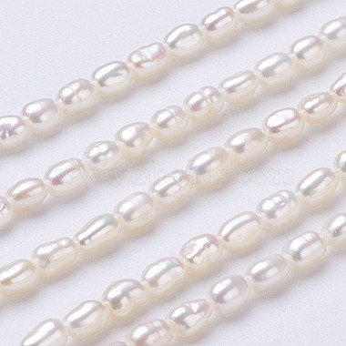 Floral White Rice Pearl Beads