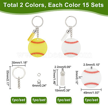 DIY Baseball Keychain Making Kit(DIY-GA0005-59)-2