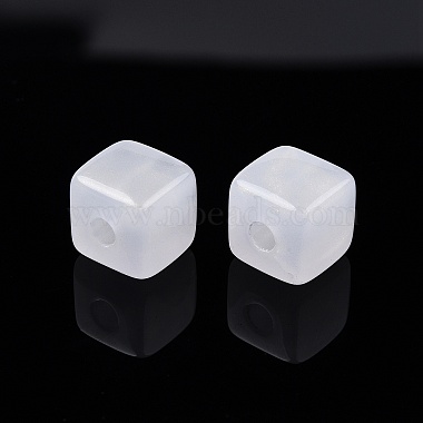 White Cube Acrylic Beads
