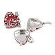 Heart Brass Enamel Prayer Box Pendants(KK-24X21)-7