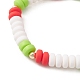 Bracelets extensibles en perles d'argile polymère faits à la main pour femmes(BJEW-MZ00042-02)-4