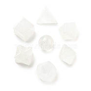 7Pcs Natural Quartz Crystal Beads, Rock Crystal, No Hole/Undrilled, Round & Cube & Merkaba Star, Mixed Shapes, 15~22x15~22x15~21mm(G-H007-05C)