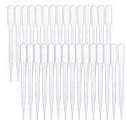 3ML Disposable Plastic Dropper, Transfer Graduated Pipettes, White, 15.7~15.9x1.15cm, capacity: 3ml(TOOL-WH0022-01)