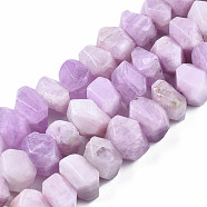 Natural Kunzite Beads Strands, Nuggets, Faceted, 10~13x9~11x6~8mm, Hole: 1.2mm, about 26~27pcs/strand, 7.48 inch(19cm)(G-S376-008)