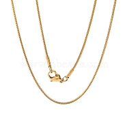 304 Stainless Steel Snake Chains Necklaces, with Lobster Claw Clasps, Golden, 19.5 inch(49.5cm)(STAS-O057-21)