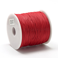 Polyester Cords, Red, 0.8mm, about 131.23~142.16 yards(120~130m)/roll(OCOR-Q037-03)