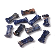 Natural Sodalite Dog Bone Shape Sculptures, Reiki Energy Stone for Dog Pet Lover, Home Display Decoration, 10~11.5x23~25x5~7mm(DJEW-G033-01A-06)