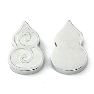 304 Stainless Steel Beads, Gourd, Stainless Steel Color, 10.5x7.5x2.8mm, Hole: 1.4mm(STAS-L269-074P)