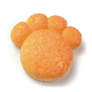 Imitation Food Opaque Resin Decoden Cabochons, Bread, Paw Print, 20.5x21.5x8.5mm(RESI-K026-03H)