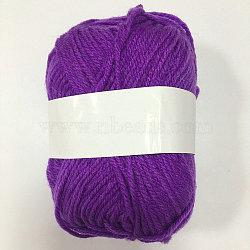 Polyacrylonitrile Fiber Yarn, Dark Violet, 2~3mm, about 100m/roll(YCOR-WH0001-52)