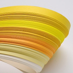 6 Colors Quilling Paper Strips, Gradual Yellow, 530x10mm, about 120strips/bag, 20strips/color(X-DIY-J001-10mm-A02)