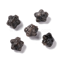 Natural Silver Obsidian Beads, Star, 16x15~15.5x10.5mm, Hole: 1.7mm(G-G859-05)