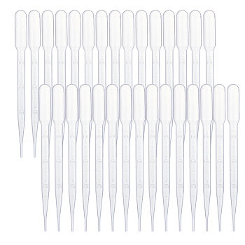 3ML Disposable Plastic Dropper, Transfer Graduated Pipettes, White, 15.7~15.9x1.15cm, capacity: 3ml