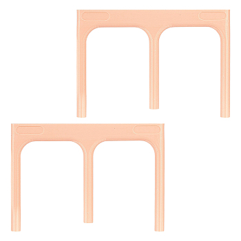 Plastic Pottery Tools, Clay Ball Opener and Base Guide, PeachPuff, 111x153x10mm