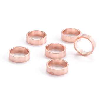 304 Stainless Steel Pendants & Linking Rings, Ring Shape, Rose Gold, 6.5x2mm