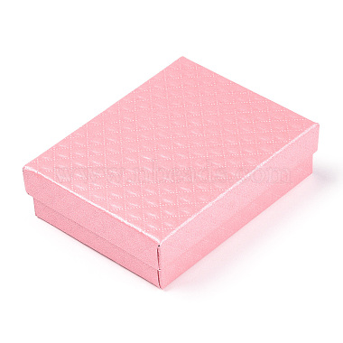 Rhombus Textured Cardboard Jewelry Boxes(CBOX-T006-01K)-3