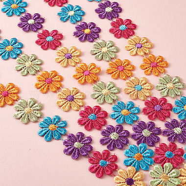 Colorful Polyester Lace Trim(OCOR-TAC0001-17)-9