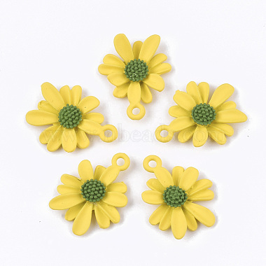 Other Color Yellow Flower Alloy Pendants